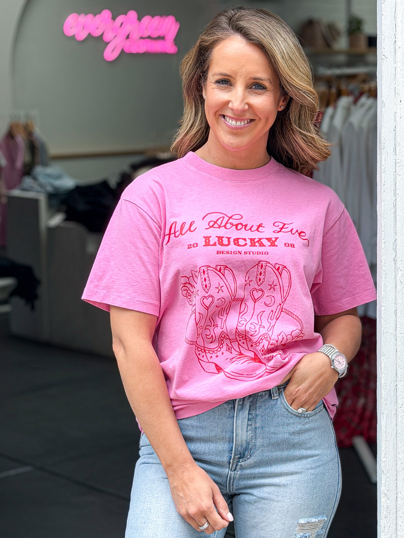 Rodeo Relaxed Tee - Pink