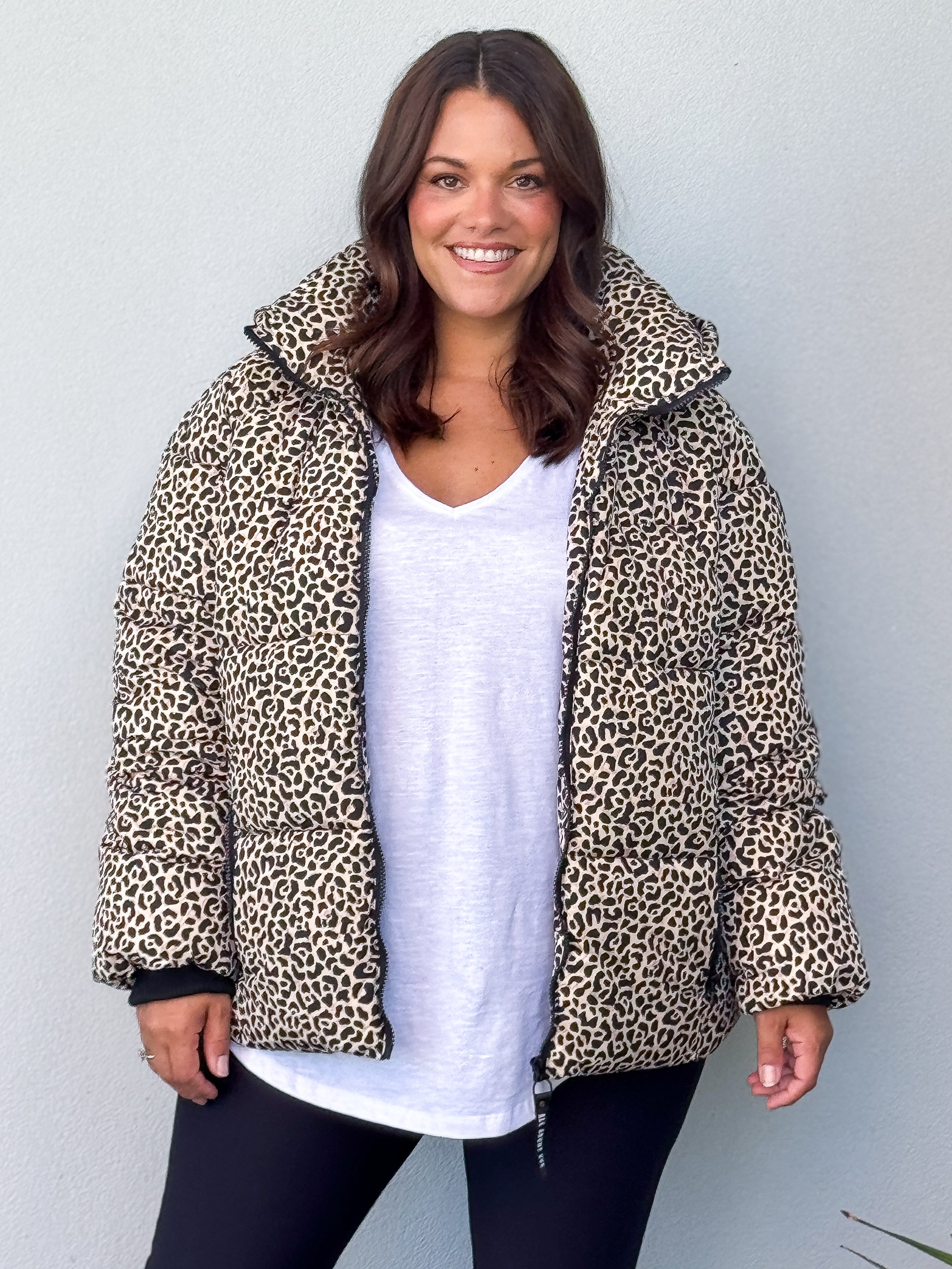 Savannah Puffer - Leopard Print