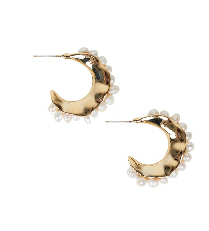 La Vida Pearl Earring - Gold Pearl