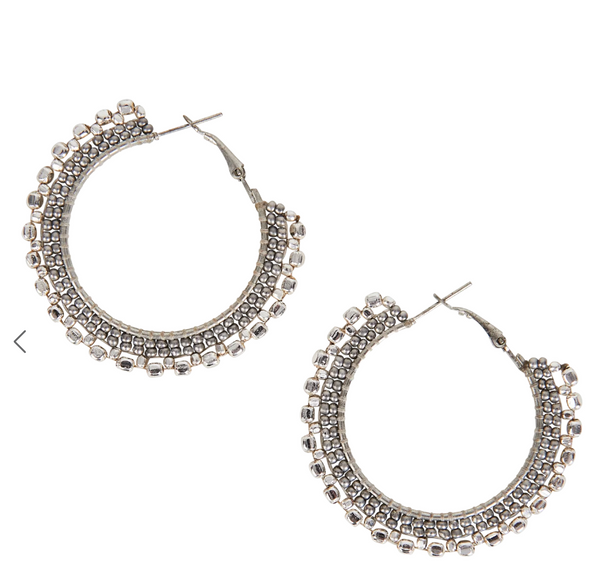 Tisane Earring - Silver Hoop