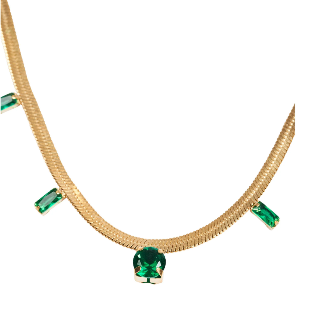 Palmier Necklace - Emerald