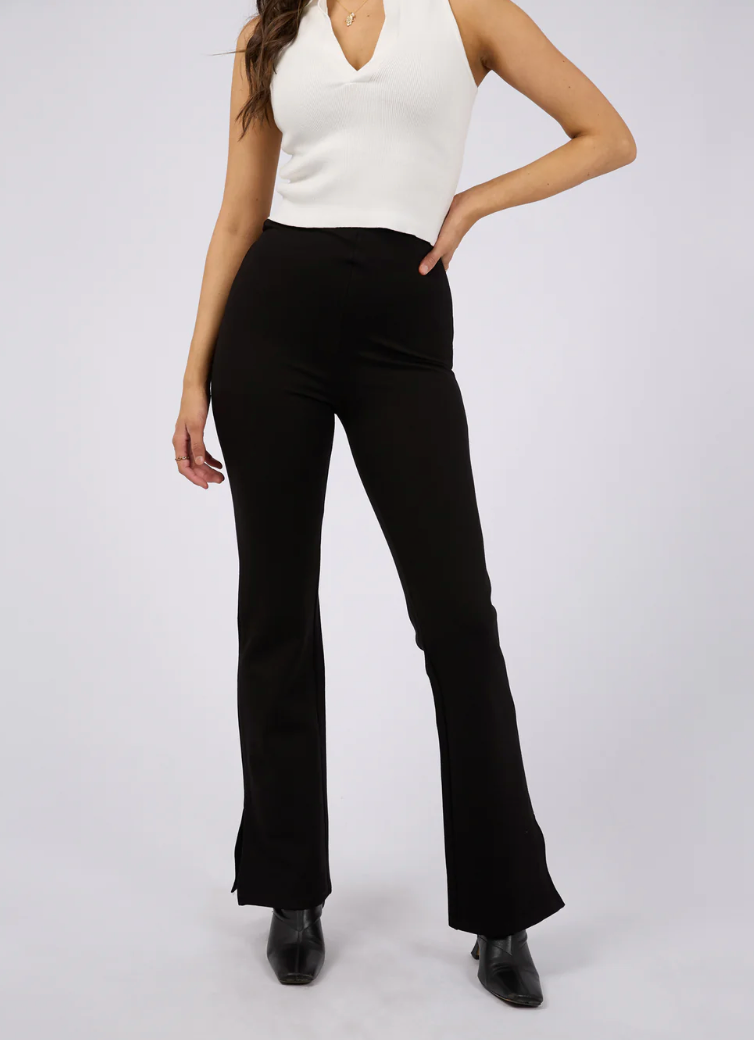 Jenner Side Split Pant - Black