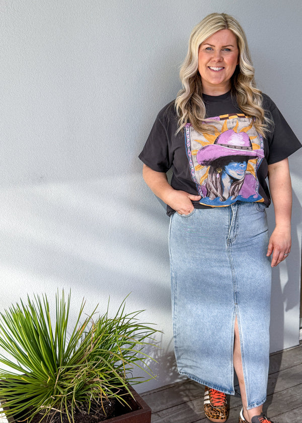 Sidney Denim Skirt - Blue