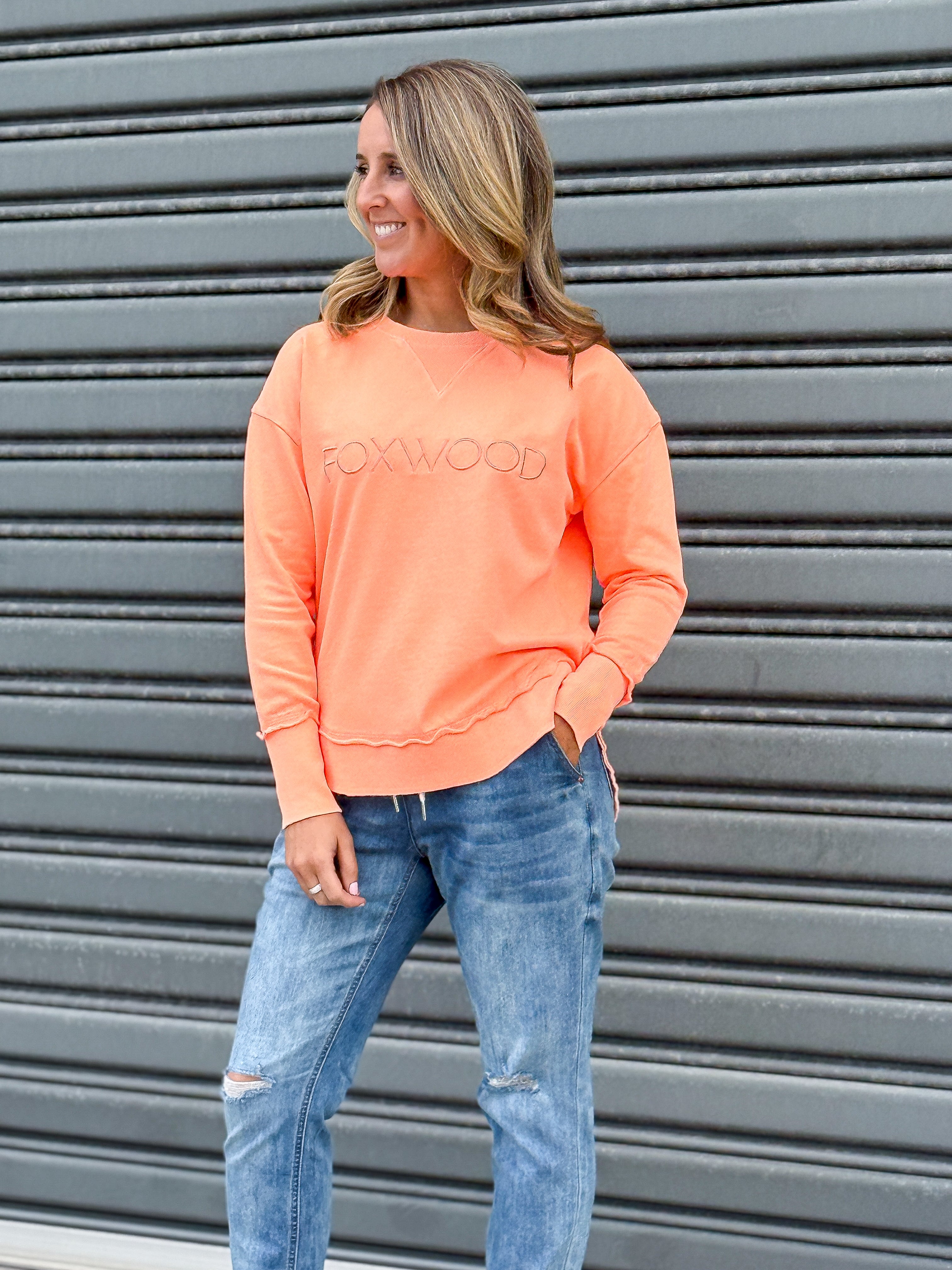 Simplified Crew - Neon Peach
