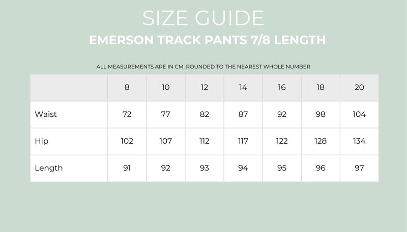 Emerson Track Pants 7/8 Length - Black