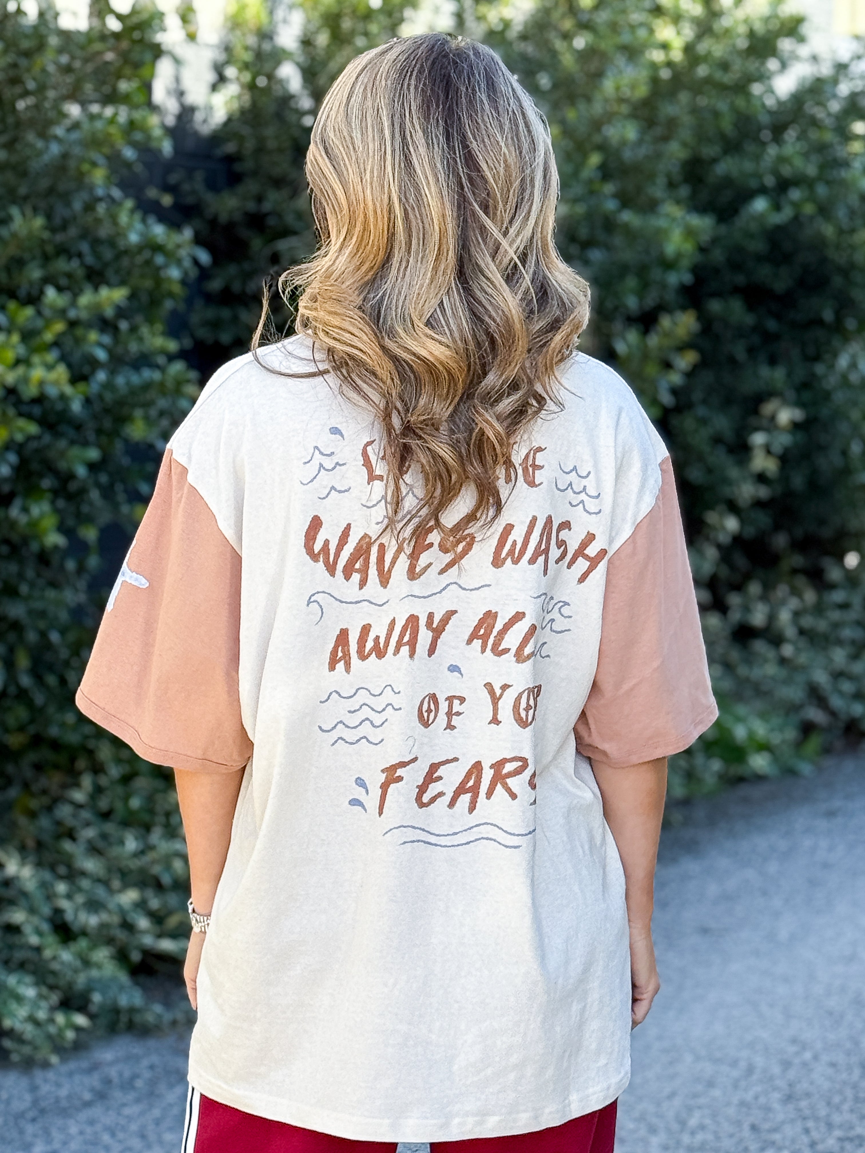 Sun Salt Sea Oversized Tee - Vanilla