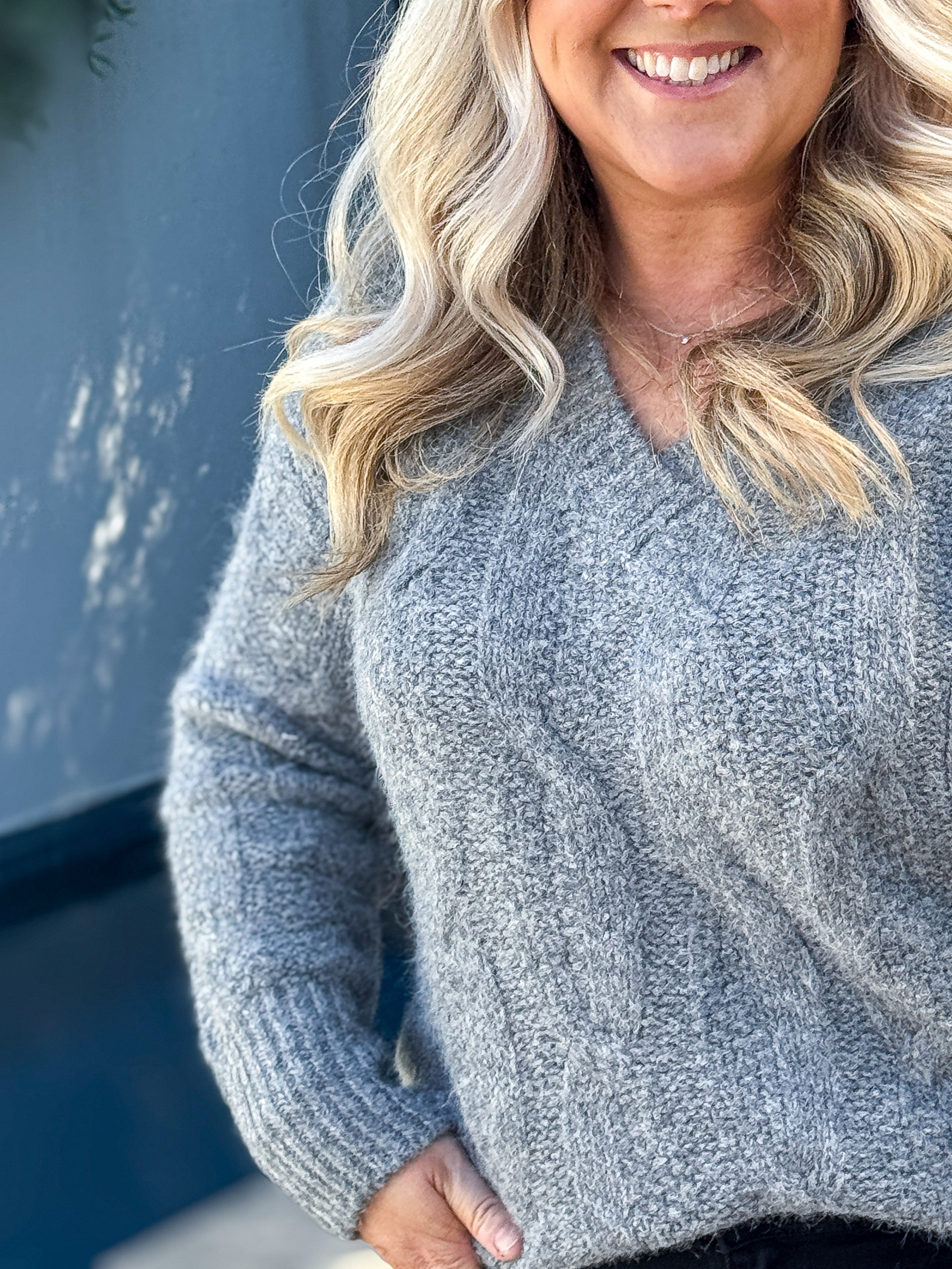 Tallulah Cable Knit - Charcoal