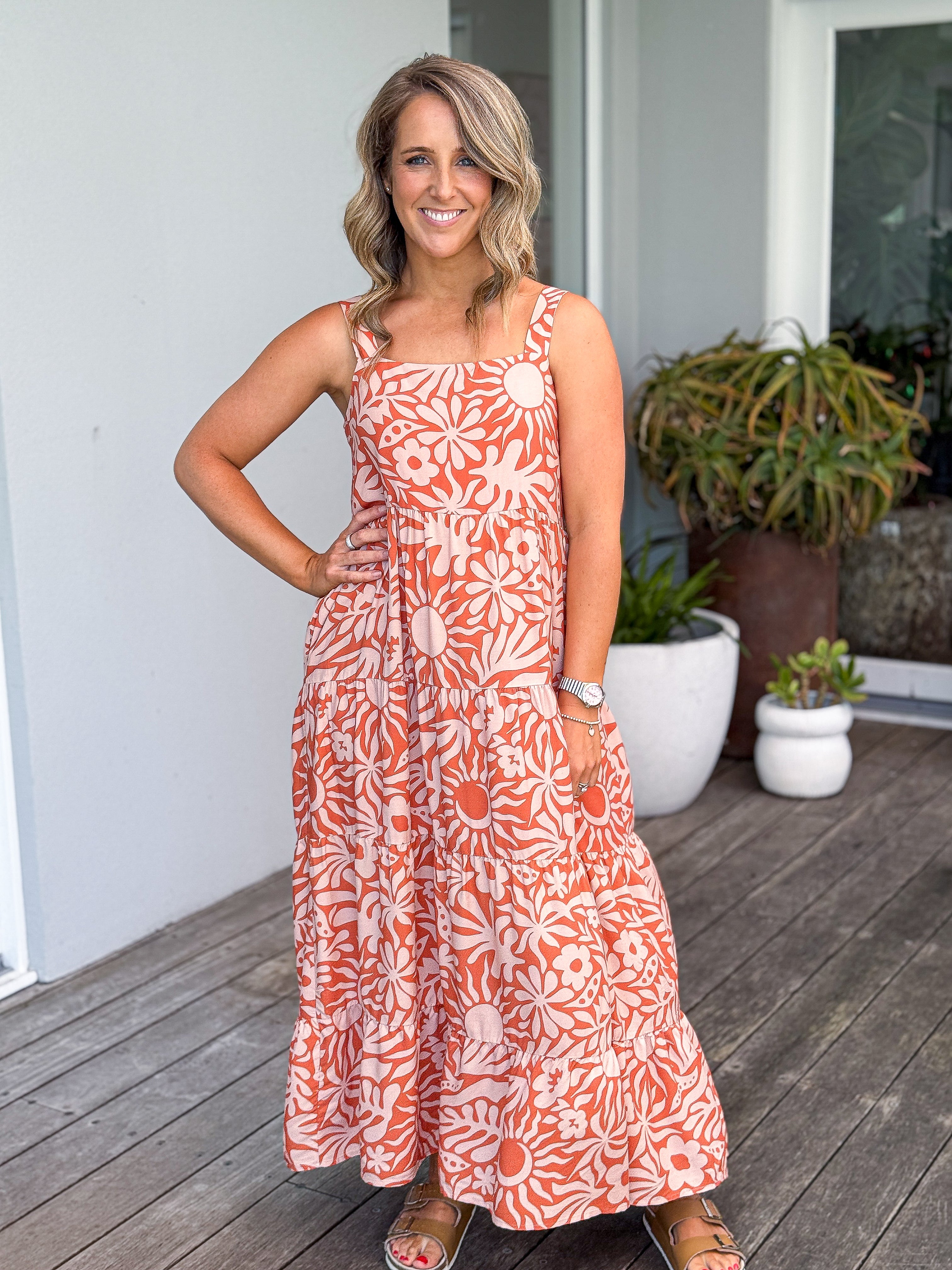 Tangello Soleil Tier Dress Maxi