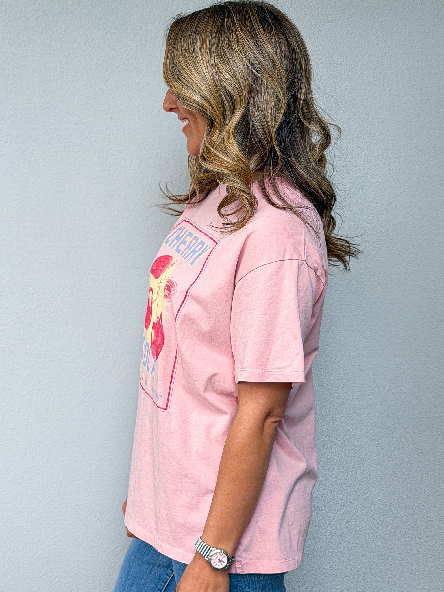 Wild Cherry Relaxed Tee - Pink