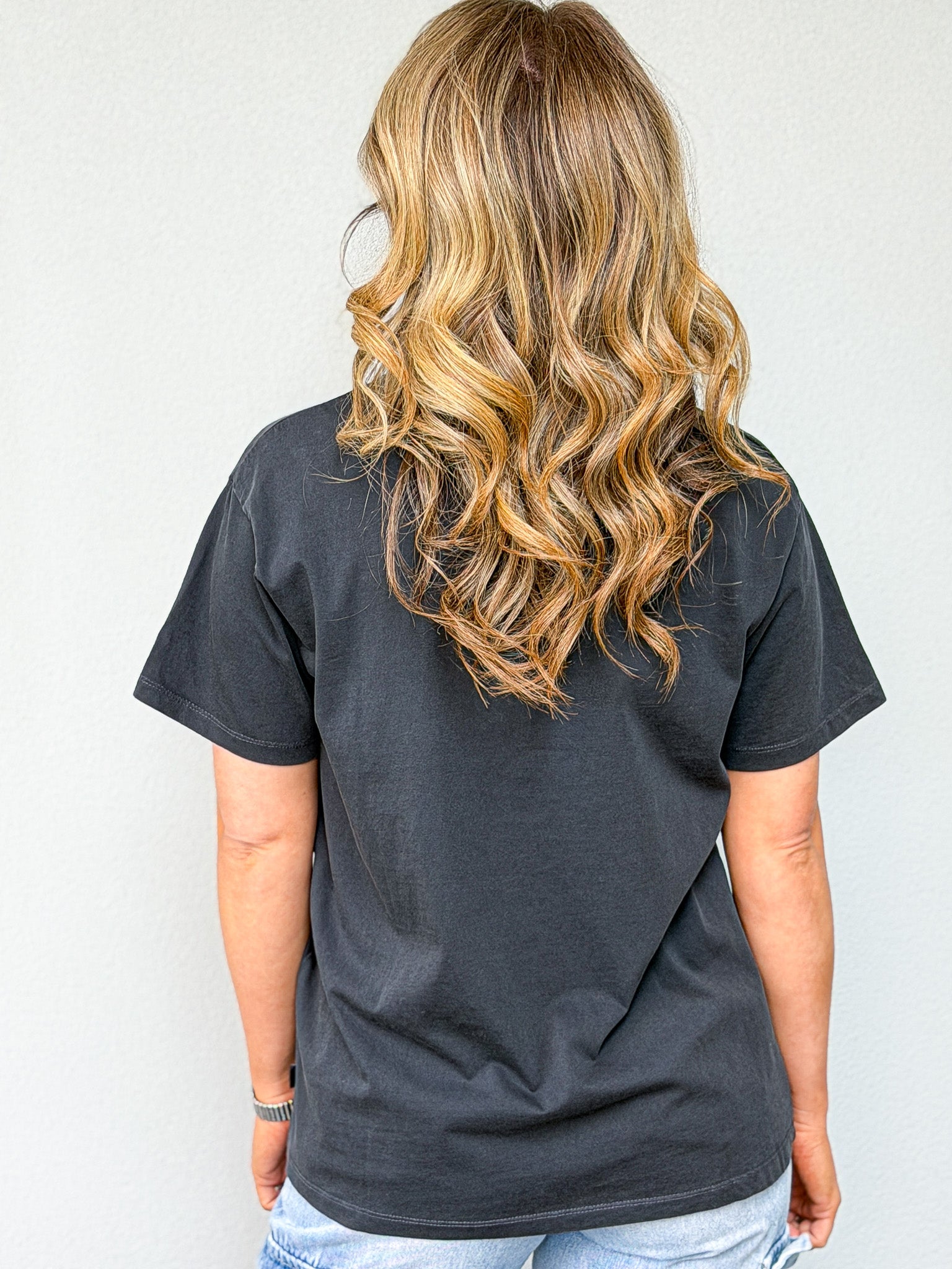 Wild Cherry Relaxed Tee - Washed Black