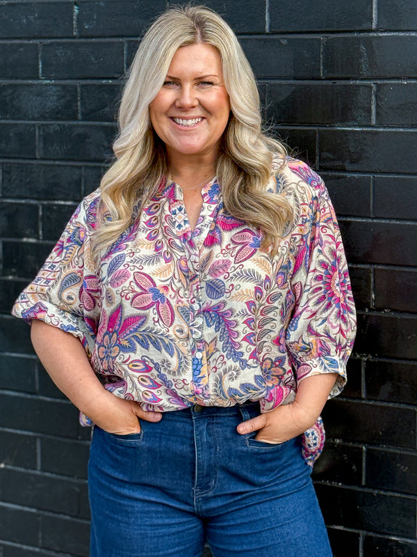 Chloe Blouse - Fuchsia