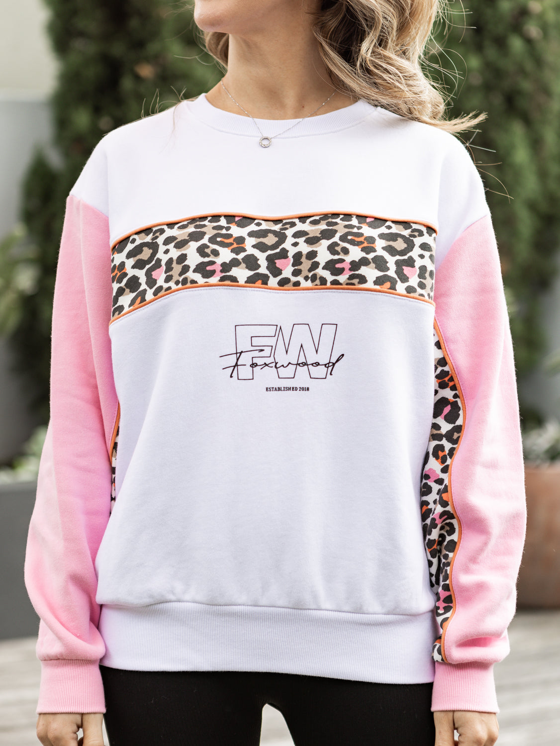 Leopard Crew - White