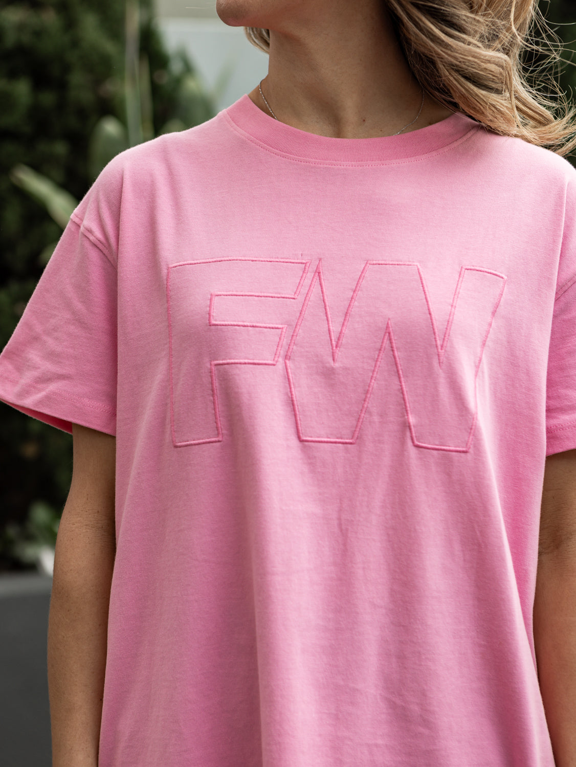 FW Embroidery Tee - Pink