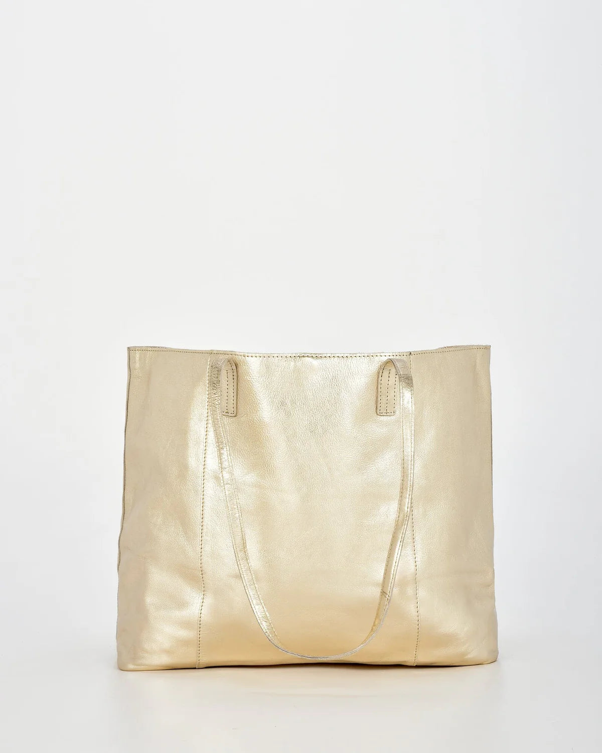 Elara Metalic Leather Hobo - gold