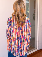 Chloe Blouse - Multi Blue