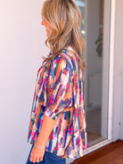 Chloe Blouse - Multi Blue