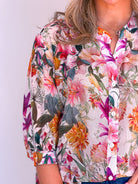 Chloe Blouse - Multi Pink Spring