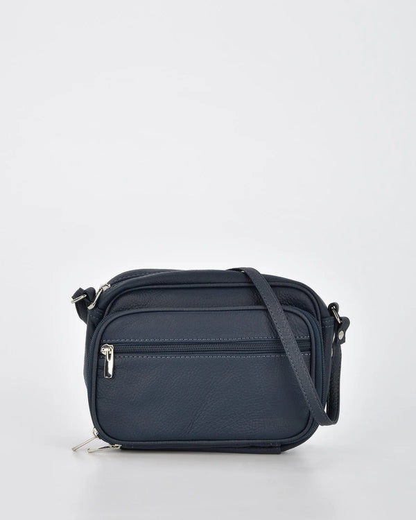 Jackie Everyday Leather Crossbody Bag Navy