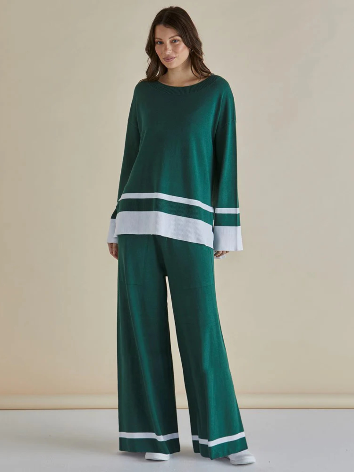 Delphine Knit Pant - Basil Green