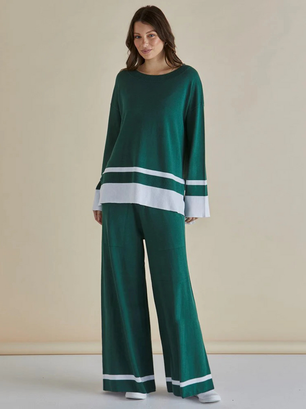 Delphine Knit Pant - Basil Green