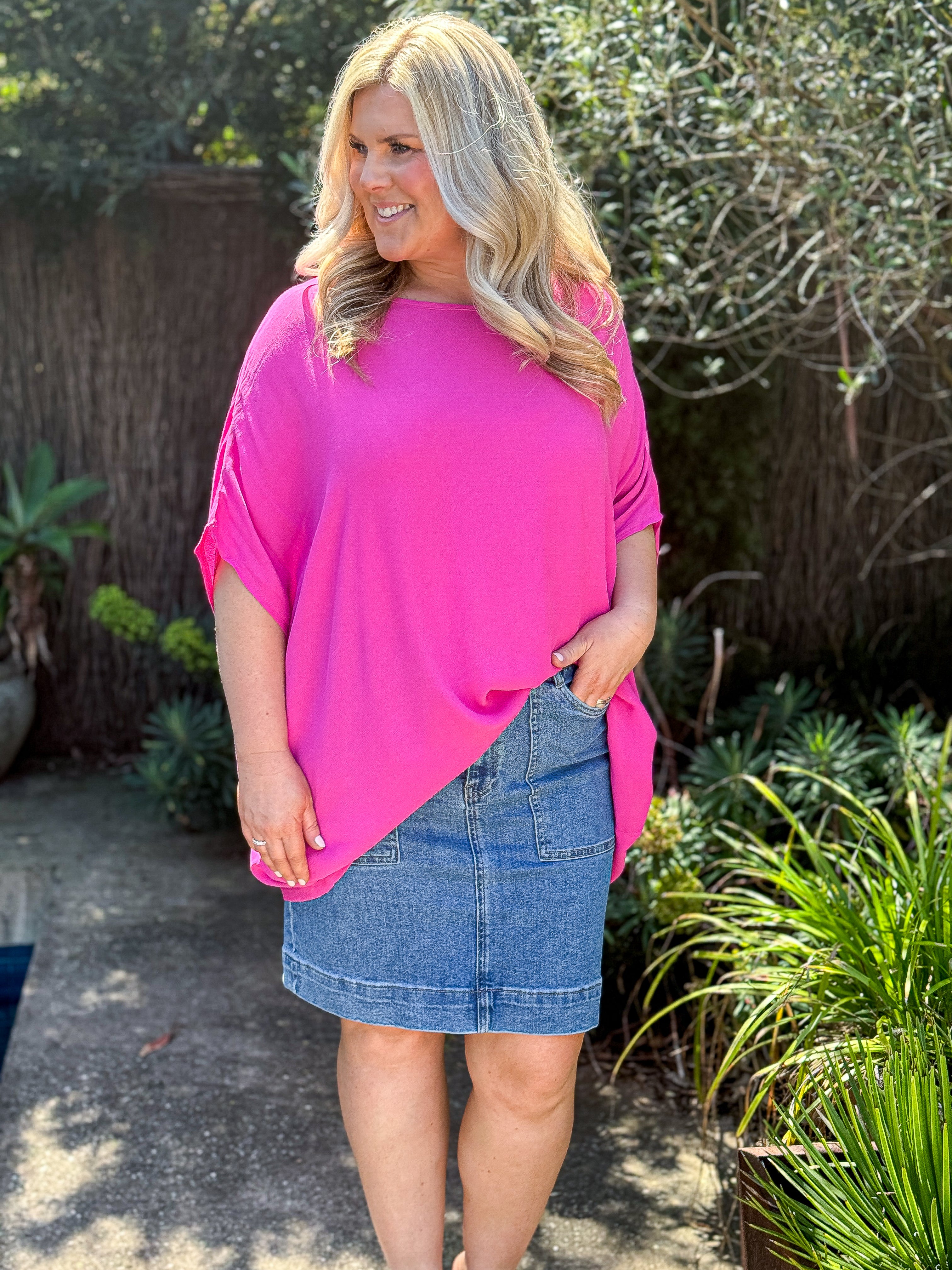 Portsea Top - Fuschia