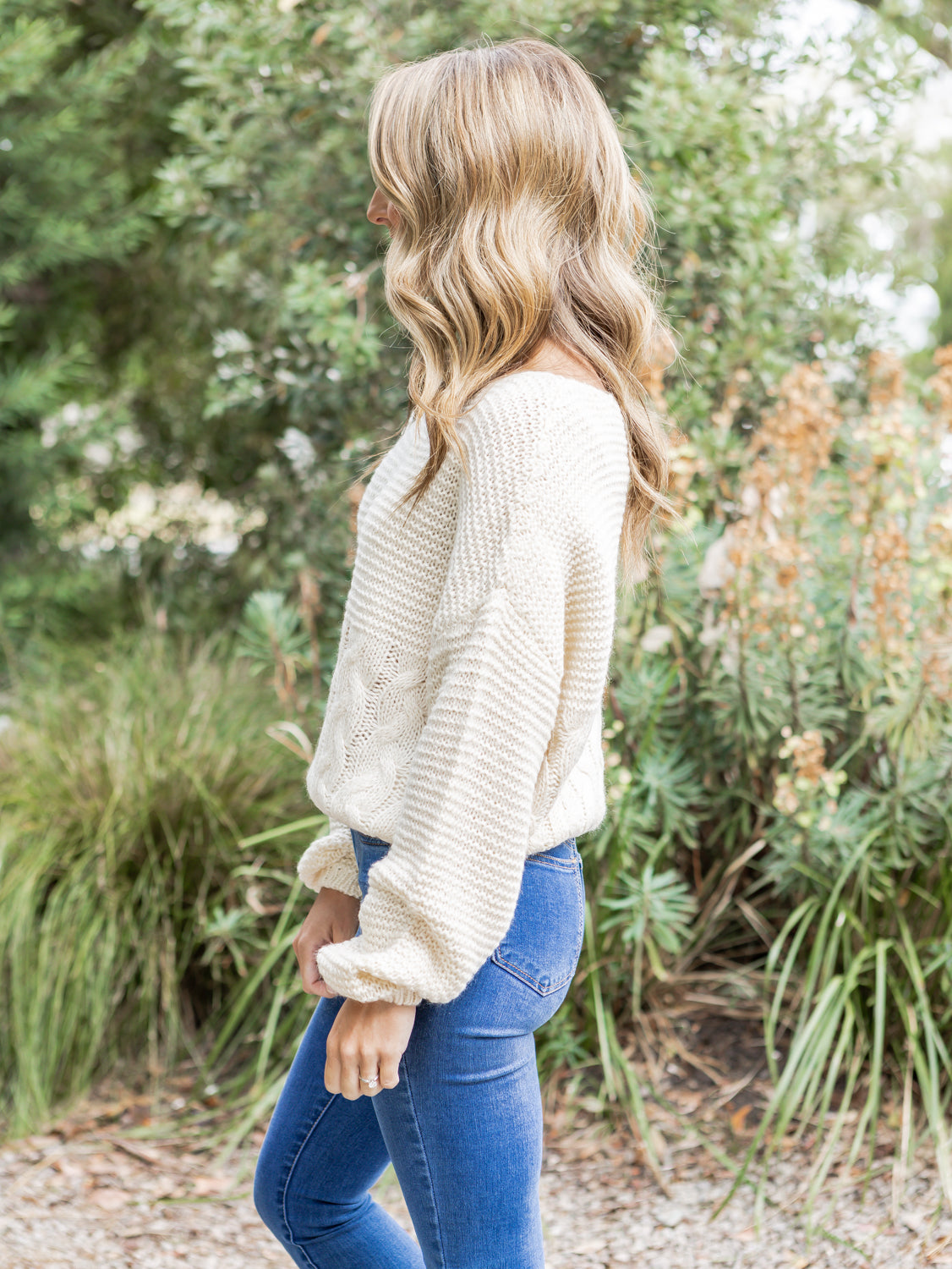 Erin Cable Knit Jumper - Cream