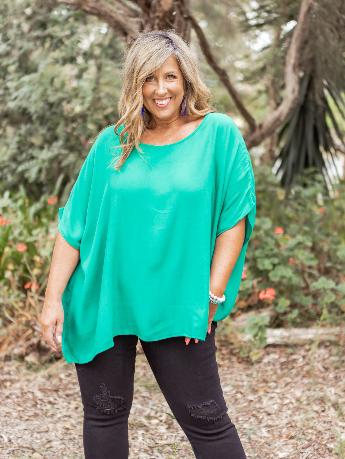 Poppy Top - Emerald