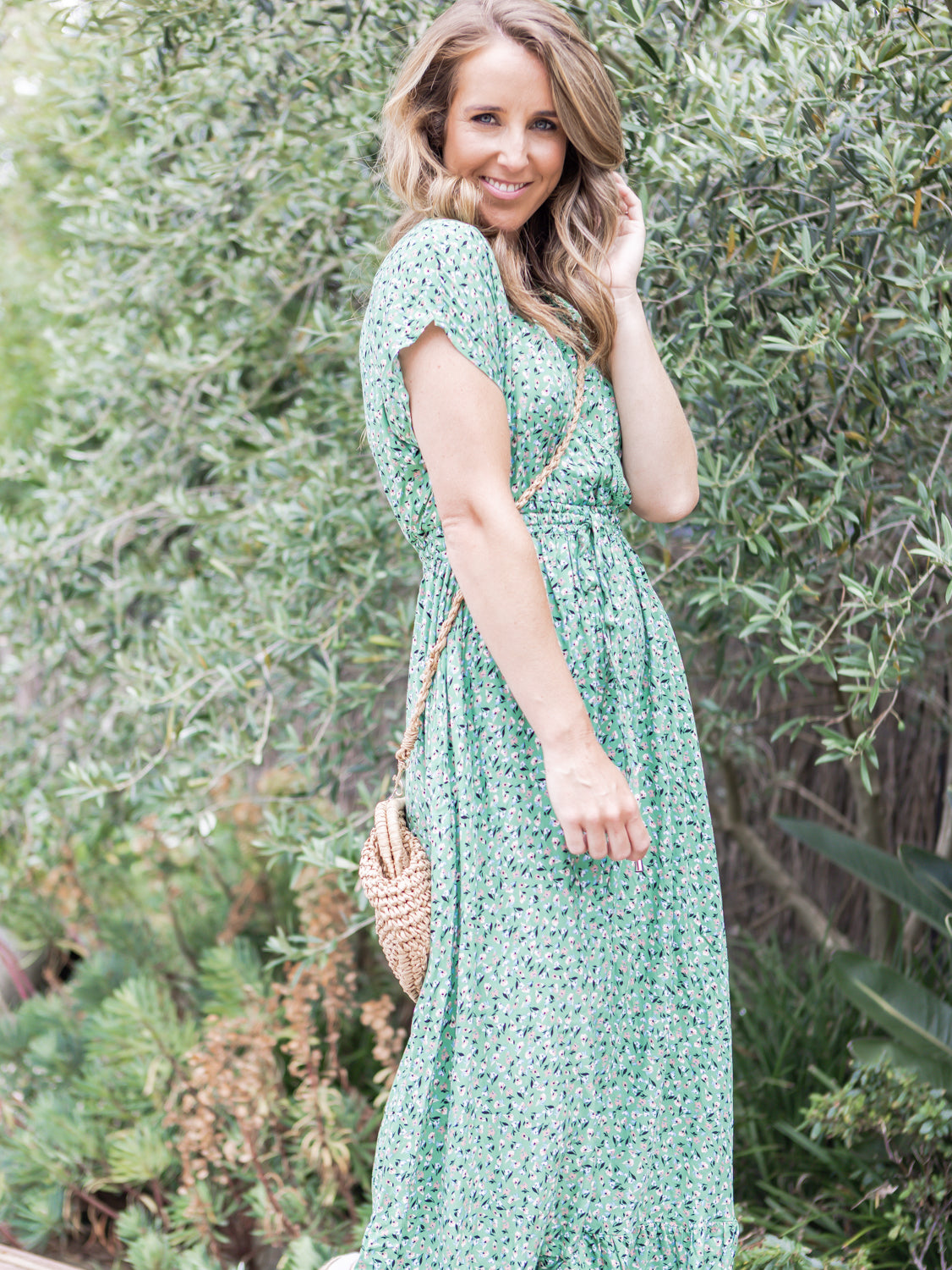 Annie Dress - Green Floral