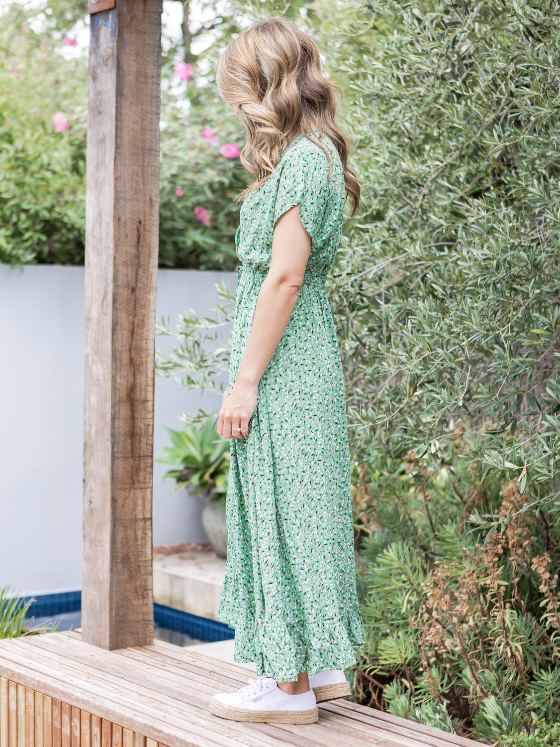 Annie Dress - Green Floral