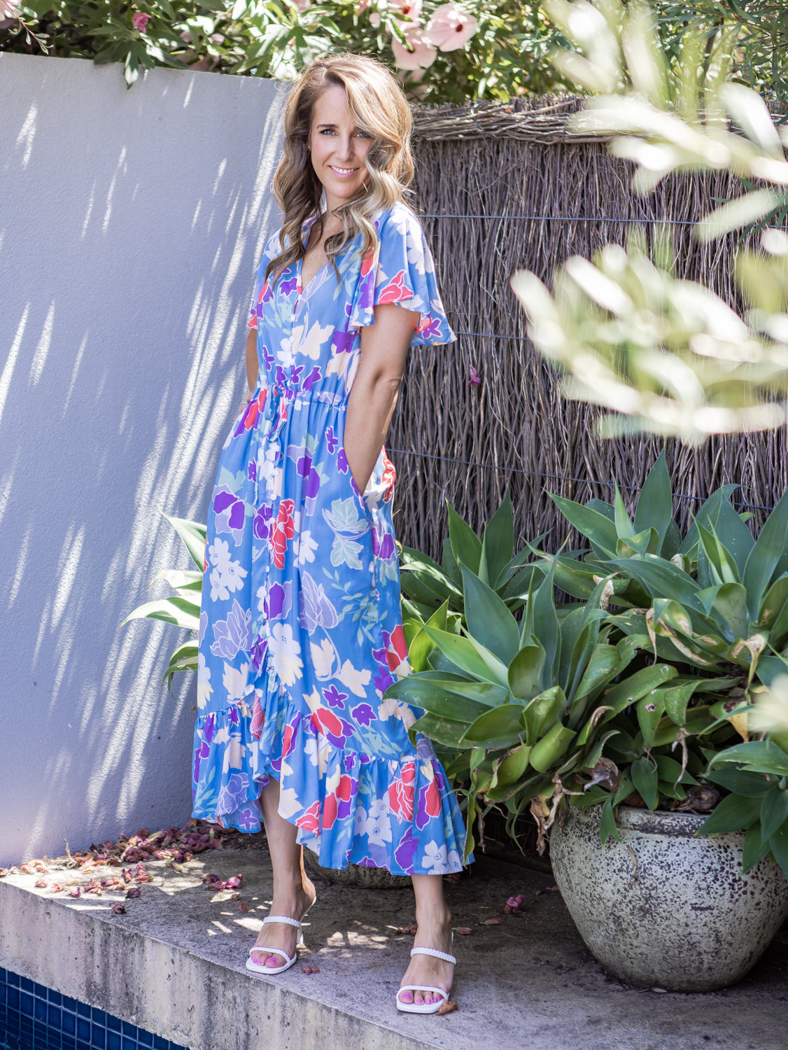 Bridget Maxi Dress - Blue Floral