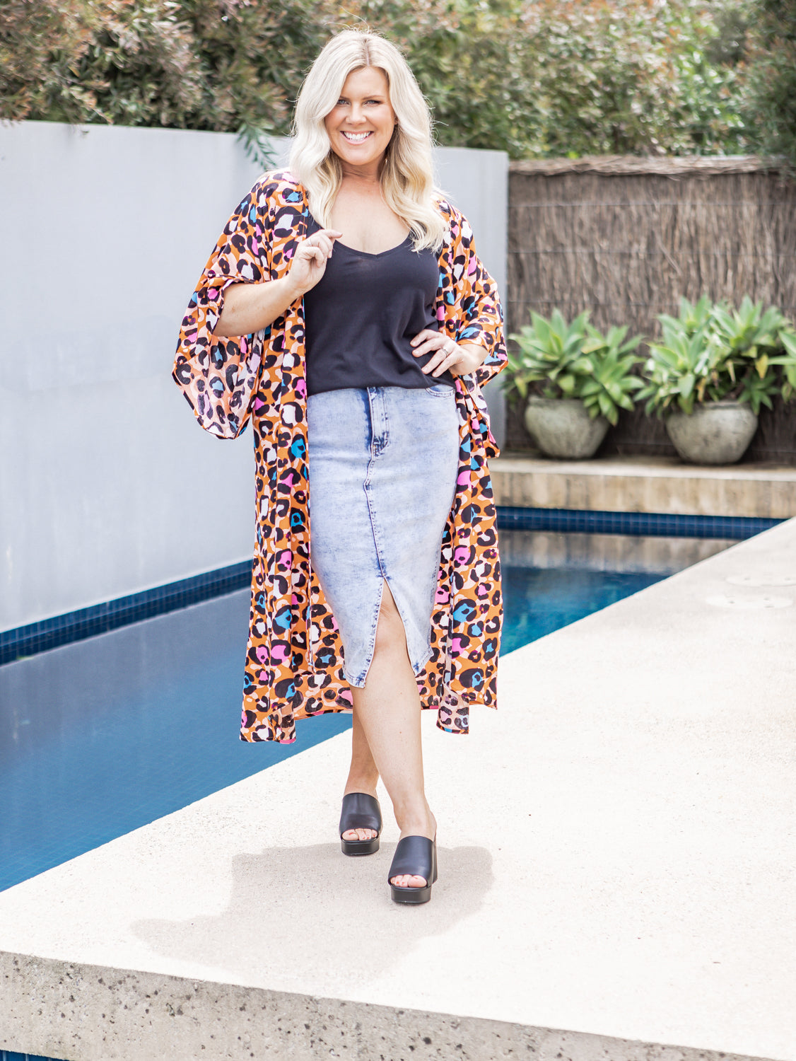 Claudia Leopard Kimono