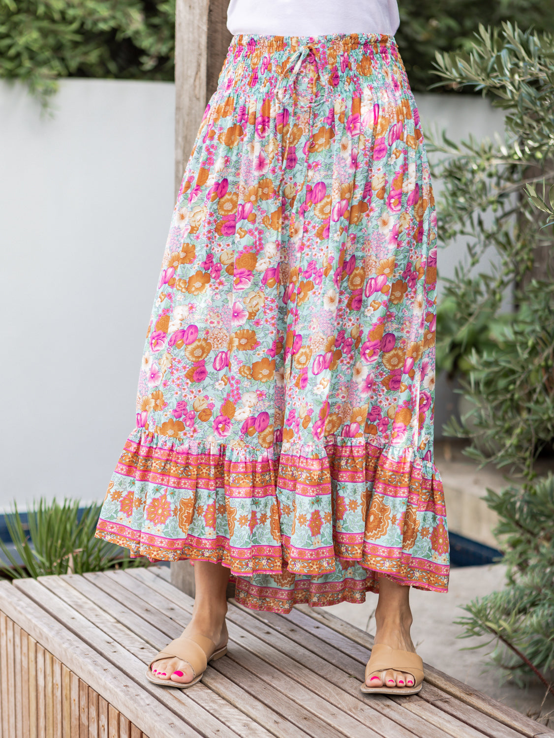 Evergreen Lorena Shirred Skirt