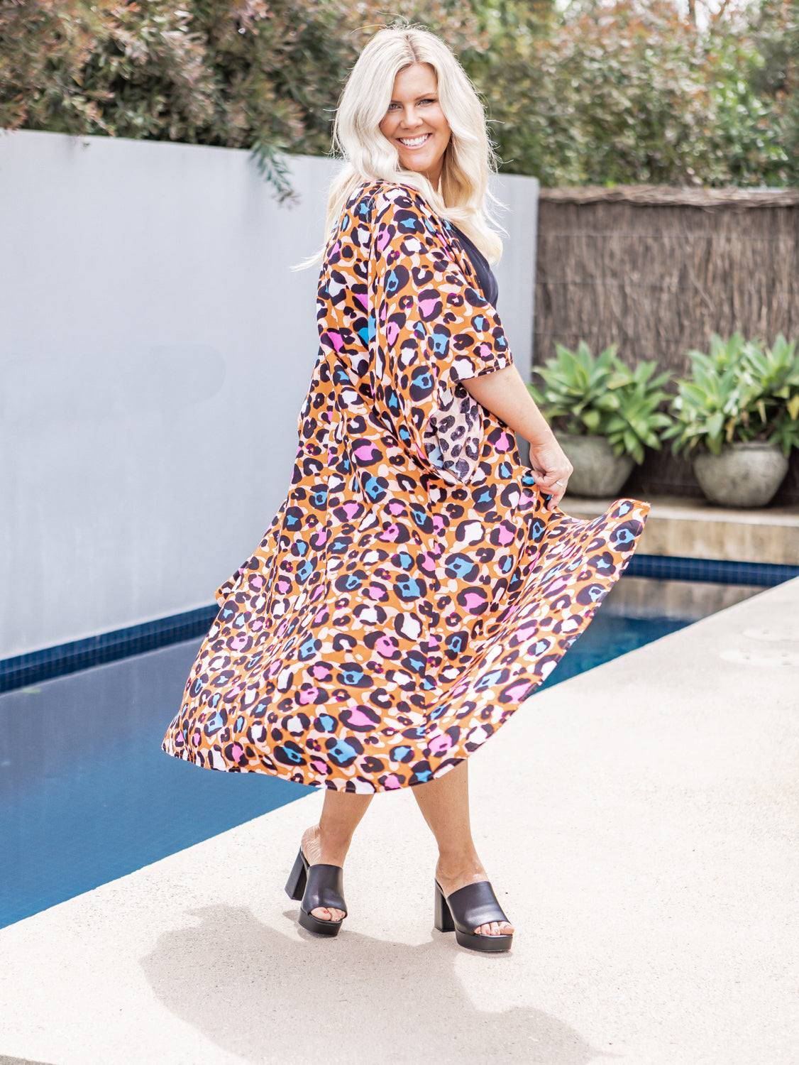 Claudia Leopard Kimono