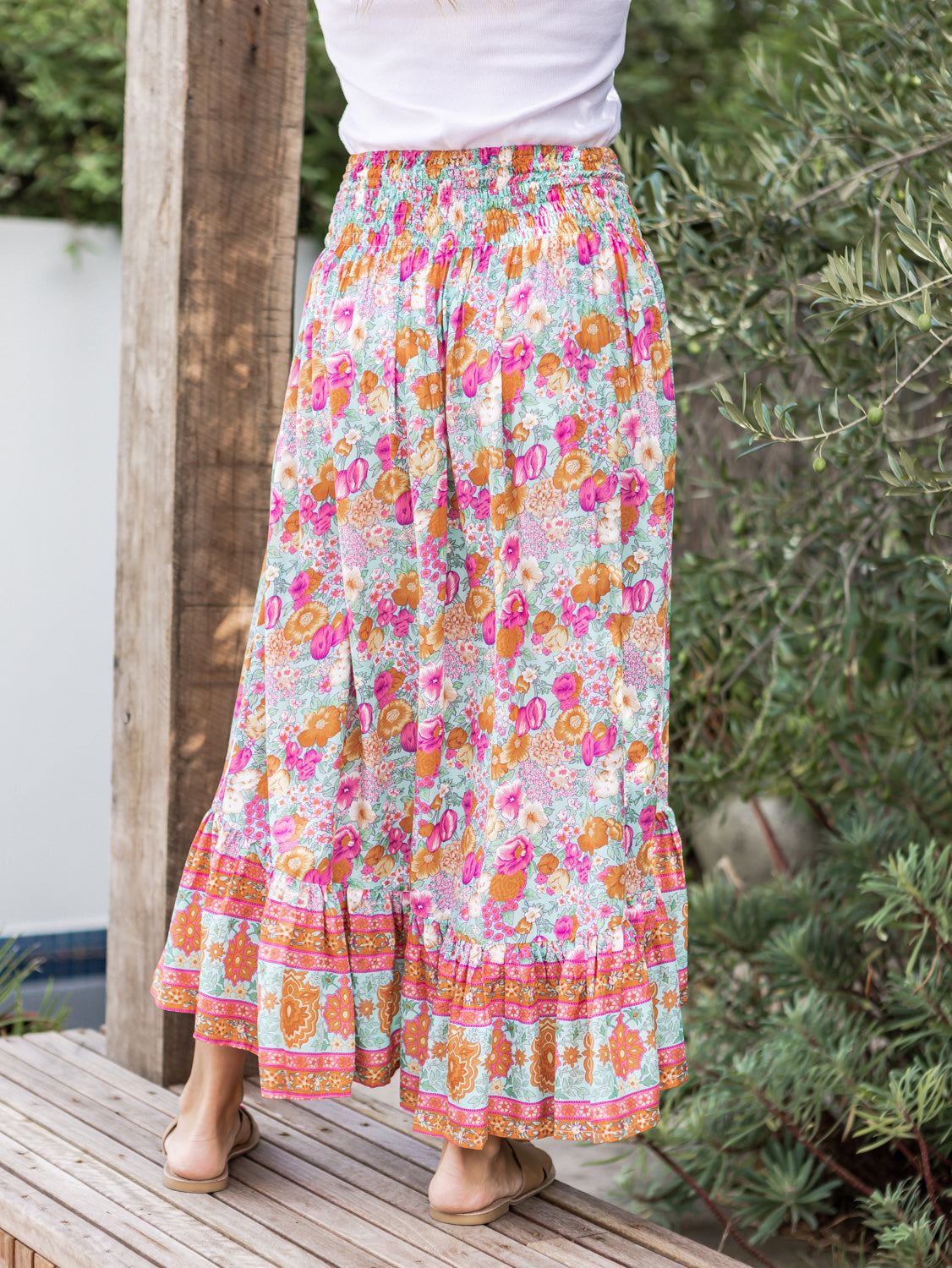 Evergreen Lorena Shirred Skirt