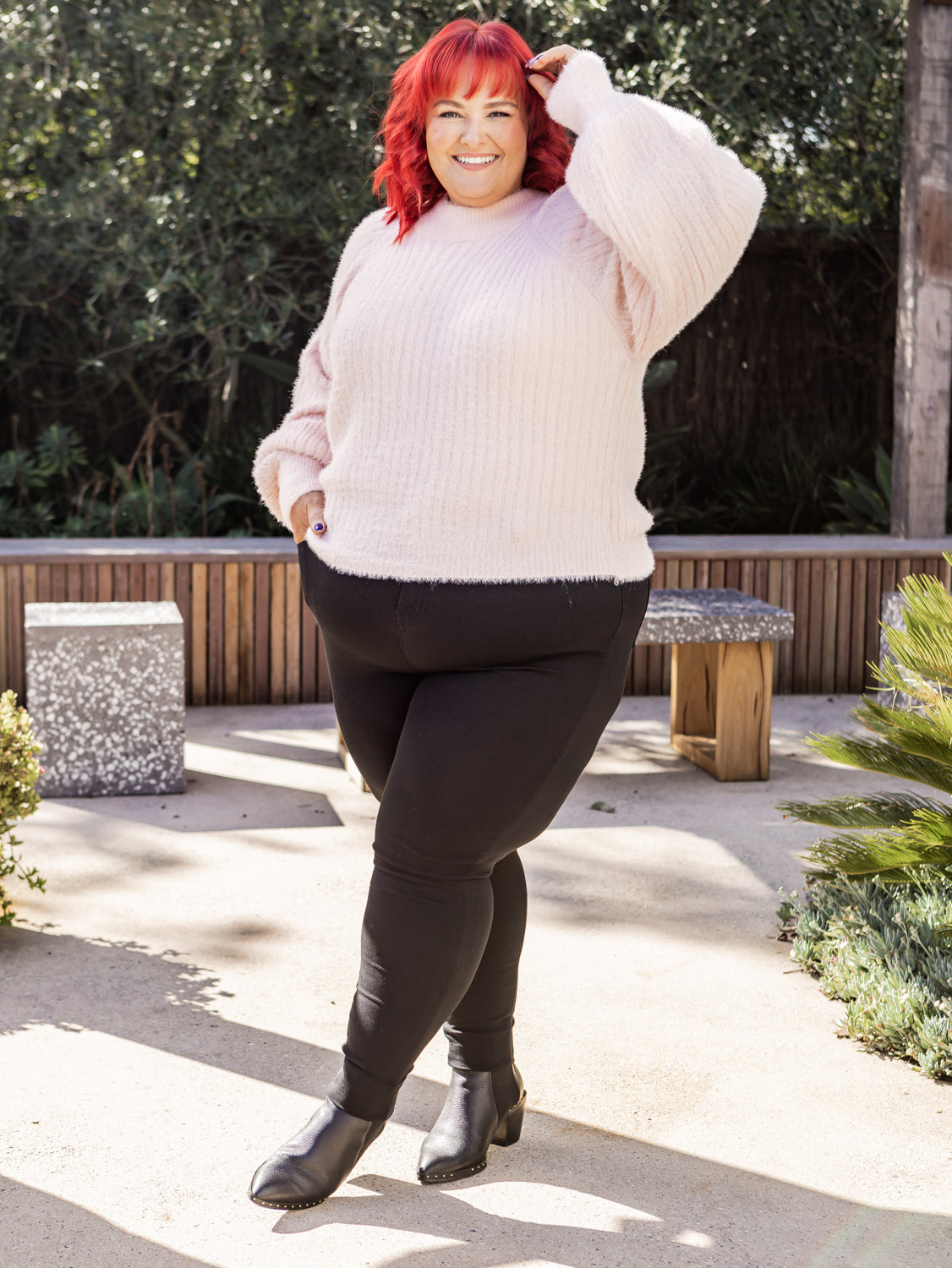 Missy Oversized Knit - Pale Pink