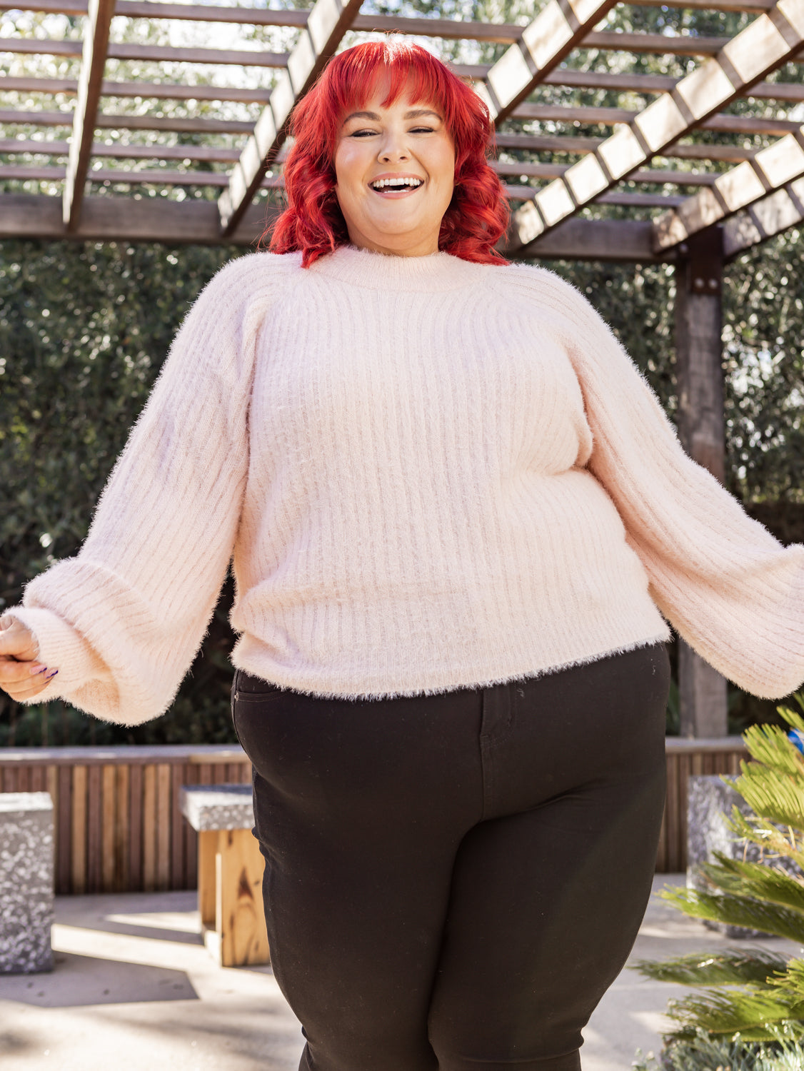 Missy Oversized Knit - Pale Pink