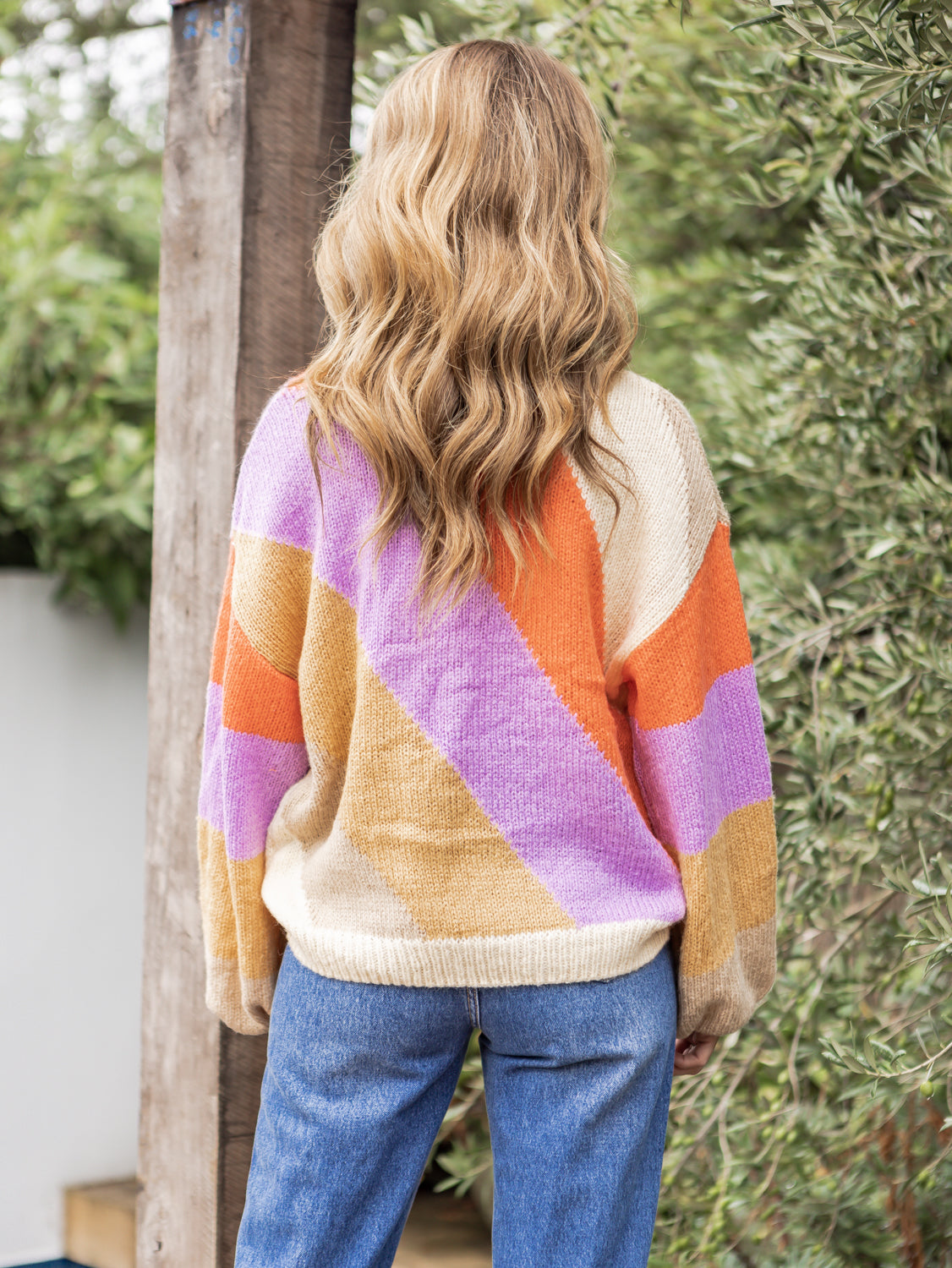 Trixie Knit Jumper - Multi Orange/Purple